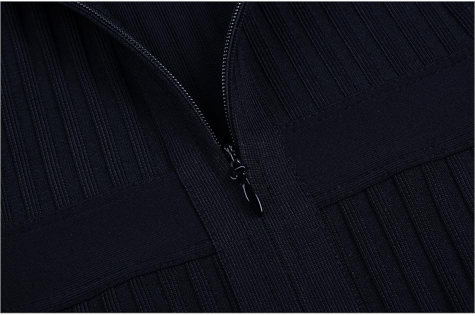 ADYCE Vestidos Elegant Sleeveless Black O Neck Mini Bandage Party Dress - H3600