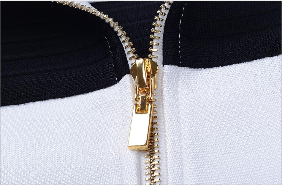 ADYCE Vestidos Sexy White & Black Spaghetti Strap Midi Bodycon Celebrity Party Dress - H5157