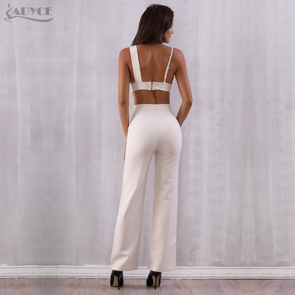 Rahul DYCE 2 Two Pieces Sets Tops & Pant Full Length Back Zipper Night Out Celebrity Evening Party Jumpsuits - Y2689