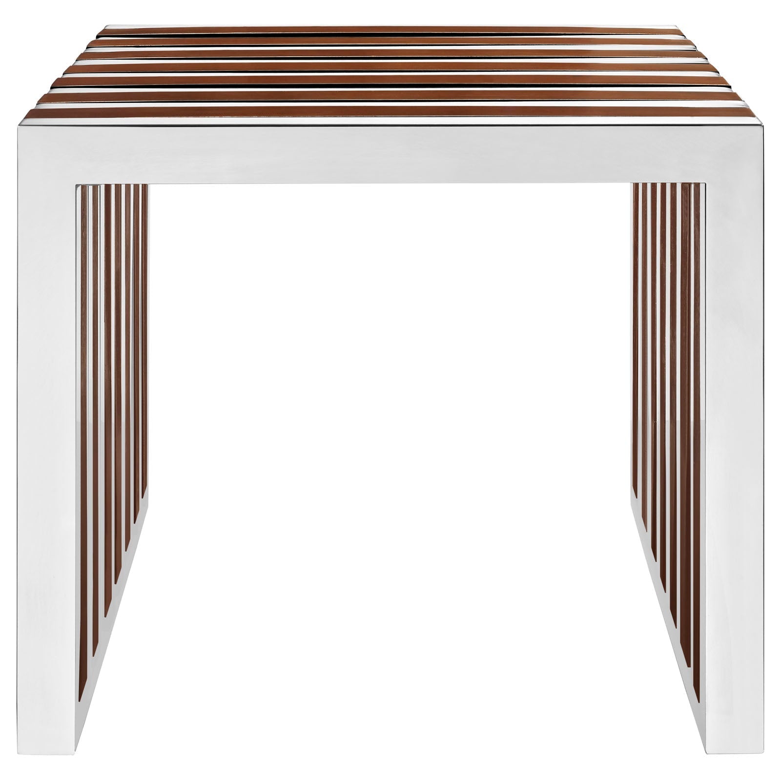 Modway Gridiron Small Wood Inlay Bench - Walnut - EEI-1429
