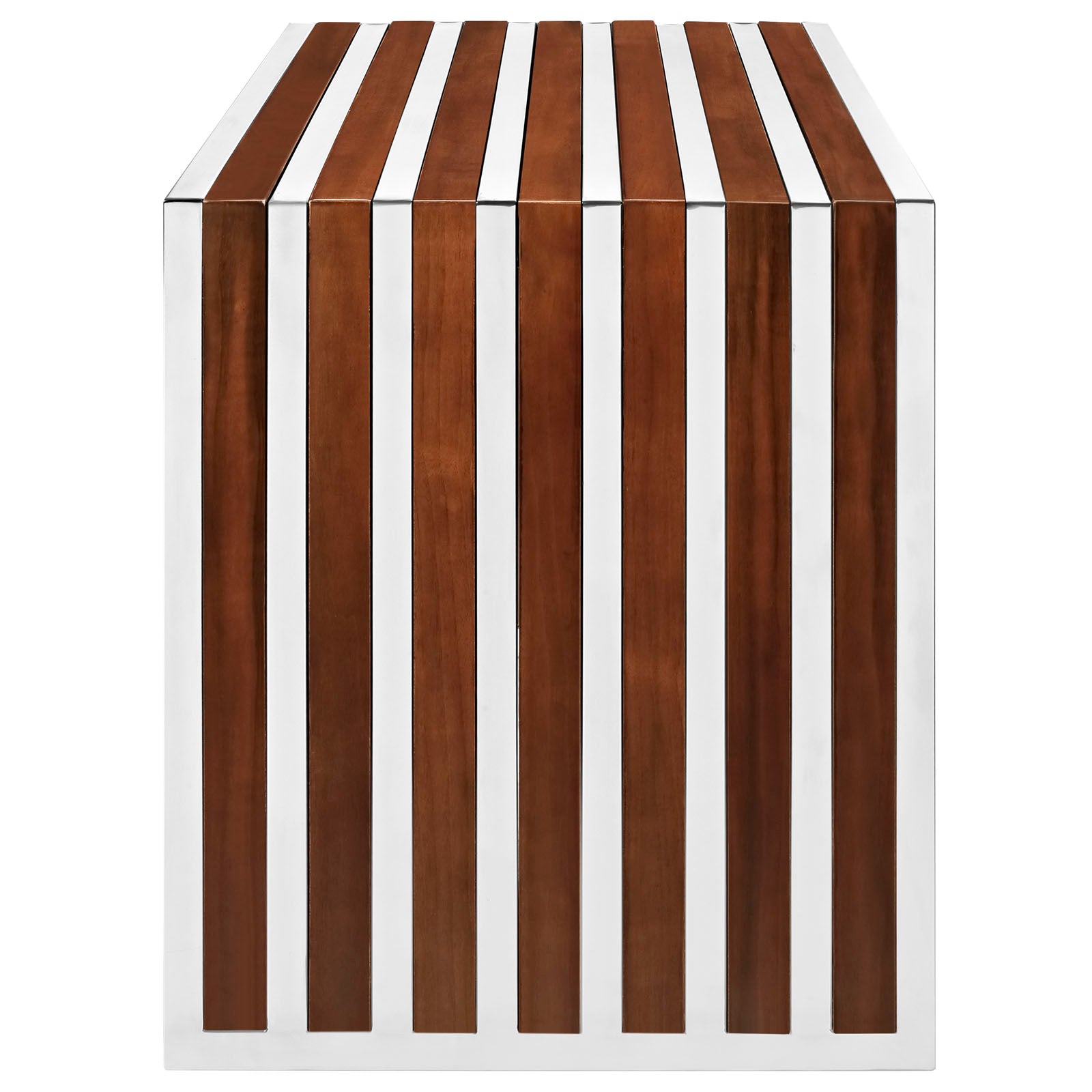 Modway Gridiron Small Wood Inlay Bench - Walnut - EEI-1429
