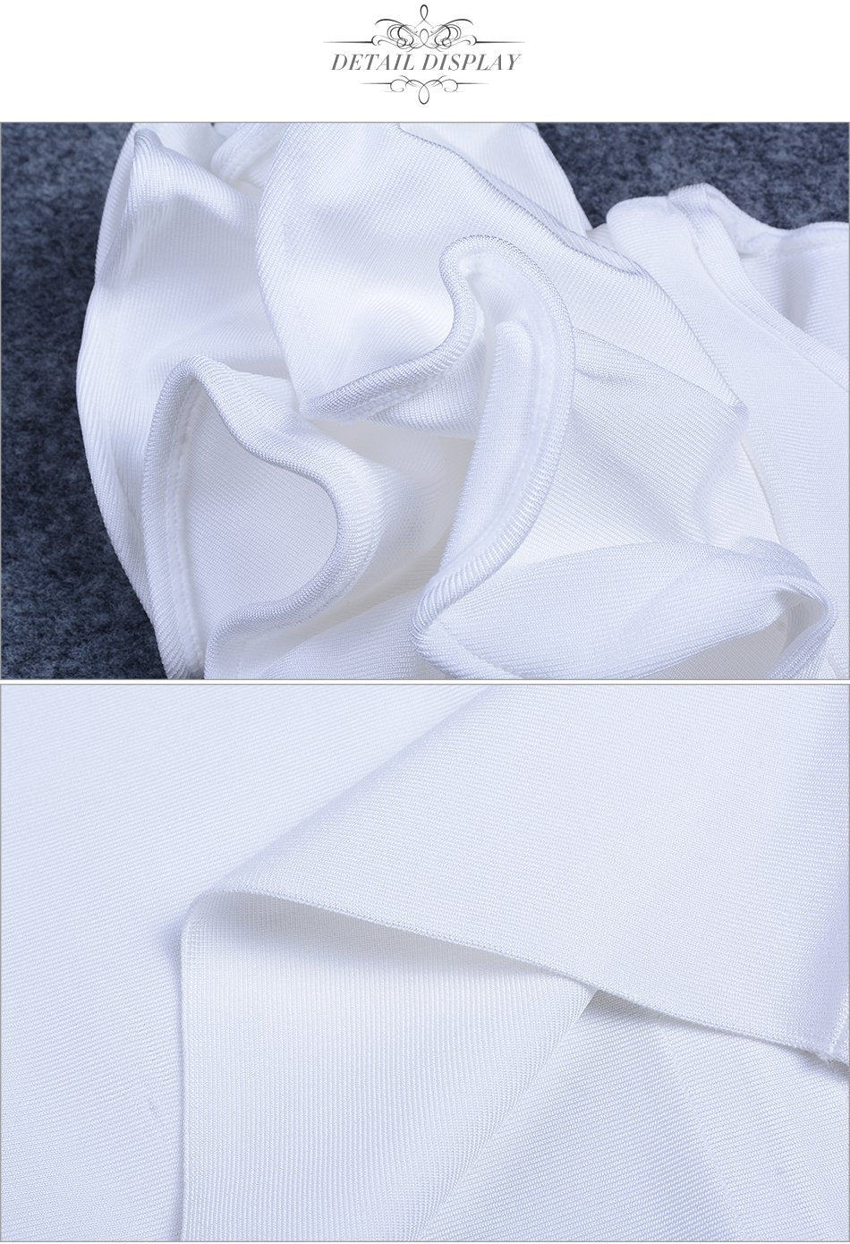 ADYCE O-neck Runway Solid White Mini Evening Knitted Dress
