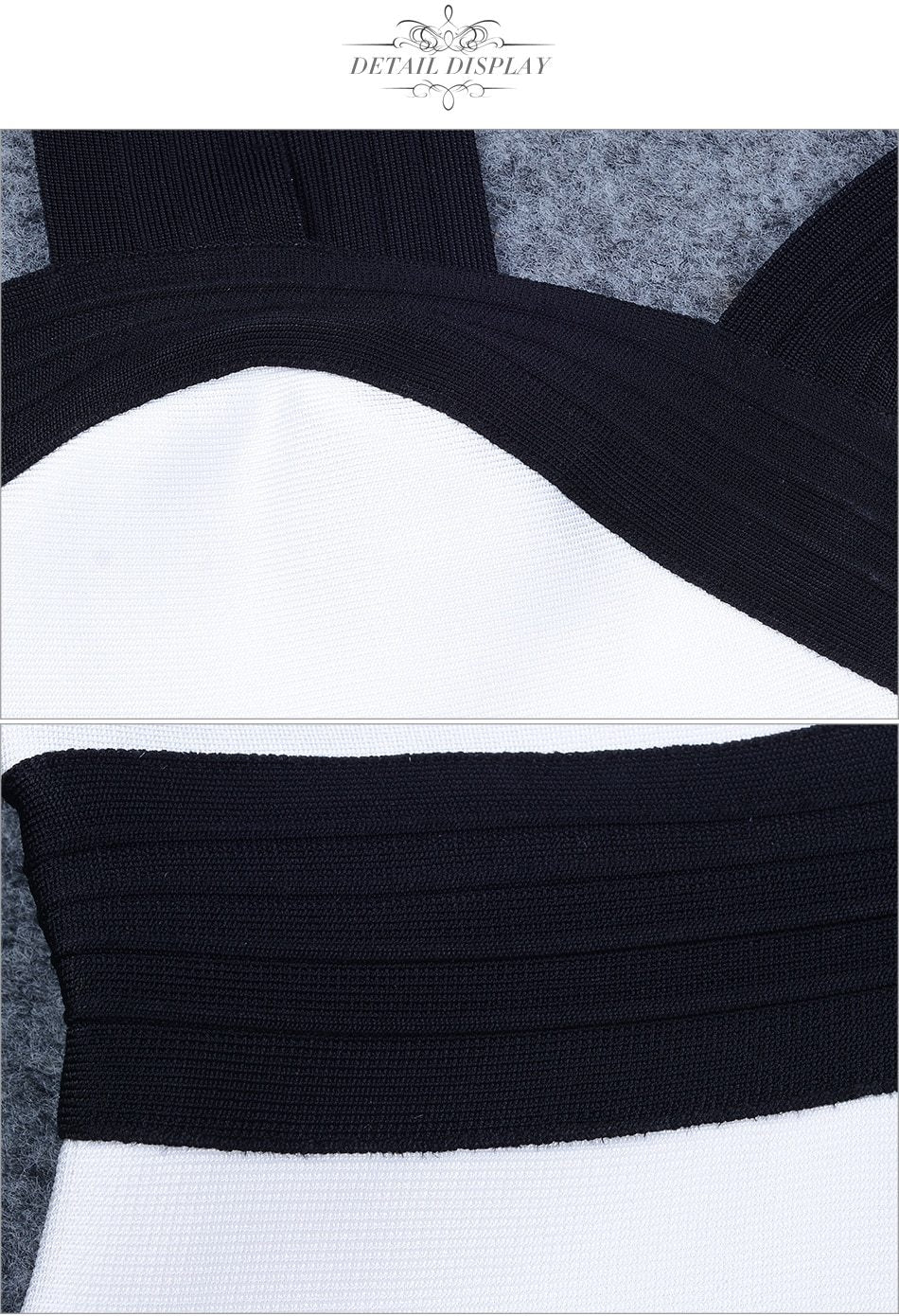 ADYCE Vestidos Sexy White & Black Spaghetti Strap Midi Bodycon Celebrity Party Dress - H5157
