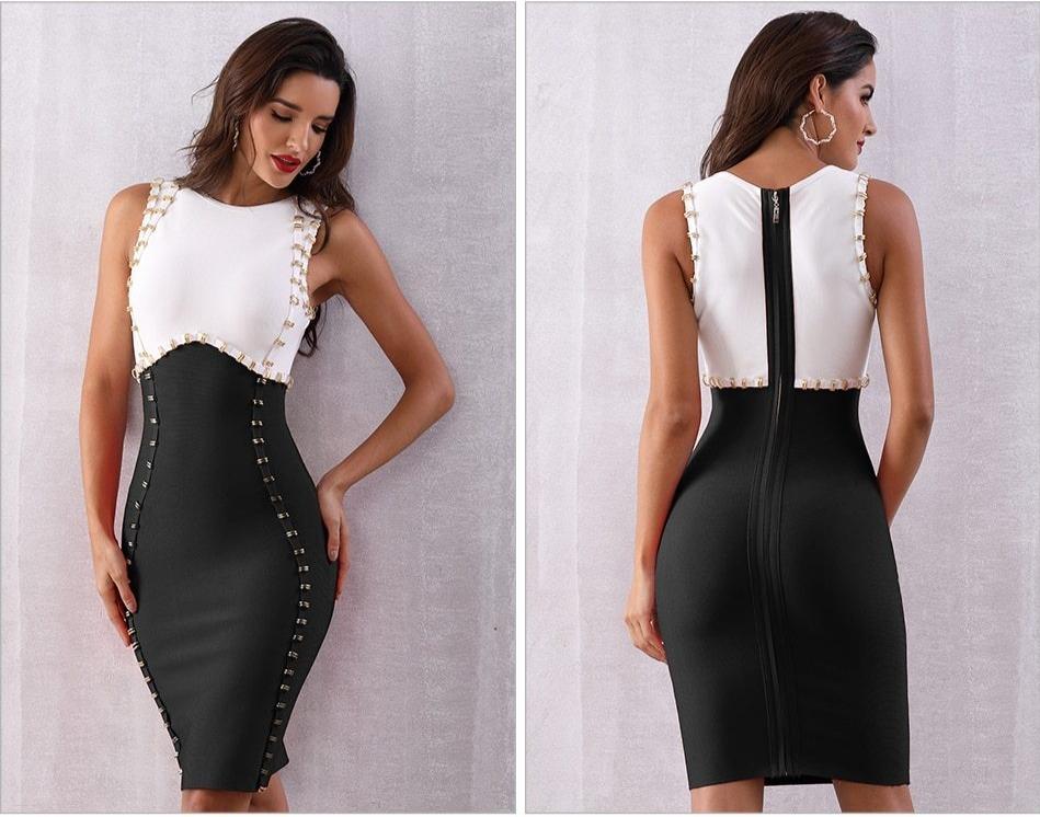 ADYCE Vestidos Sexy Sleeveless Tank Bodycon Bandage Party Dress - H5396
